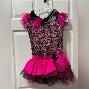 Sparkling Pink and Purple Kids Dance Costume